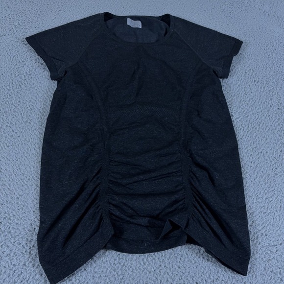 Athleta Pants - Athleta Shirt Womens Medium Gray Fast Track Short Sleeve Athletic Running Gym